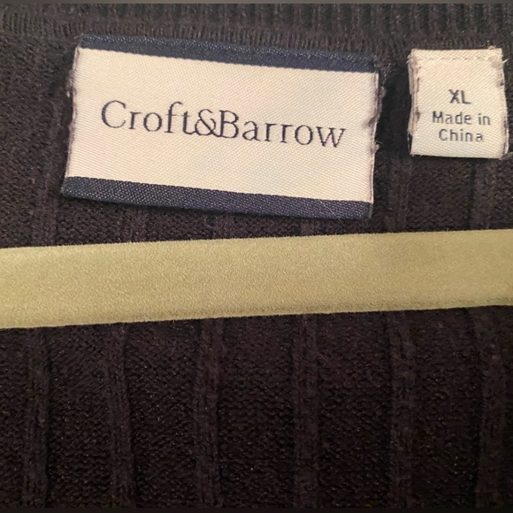 Croft&Barrow women’s XL black ribbed sweater 3/4 length sleeves. Gently used 🖤 - Picture 8 of 9